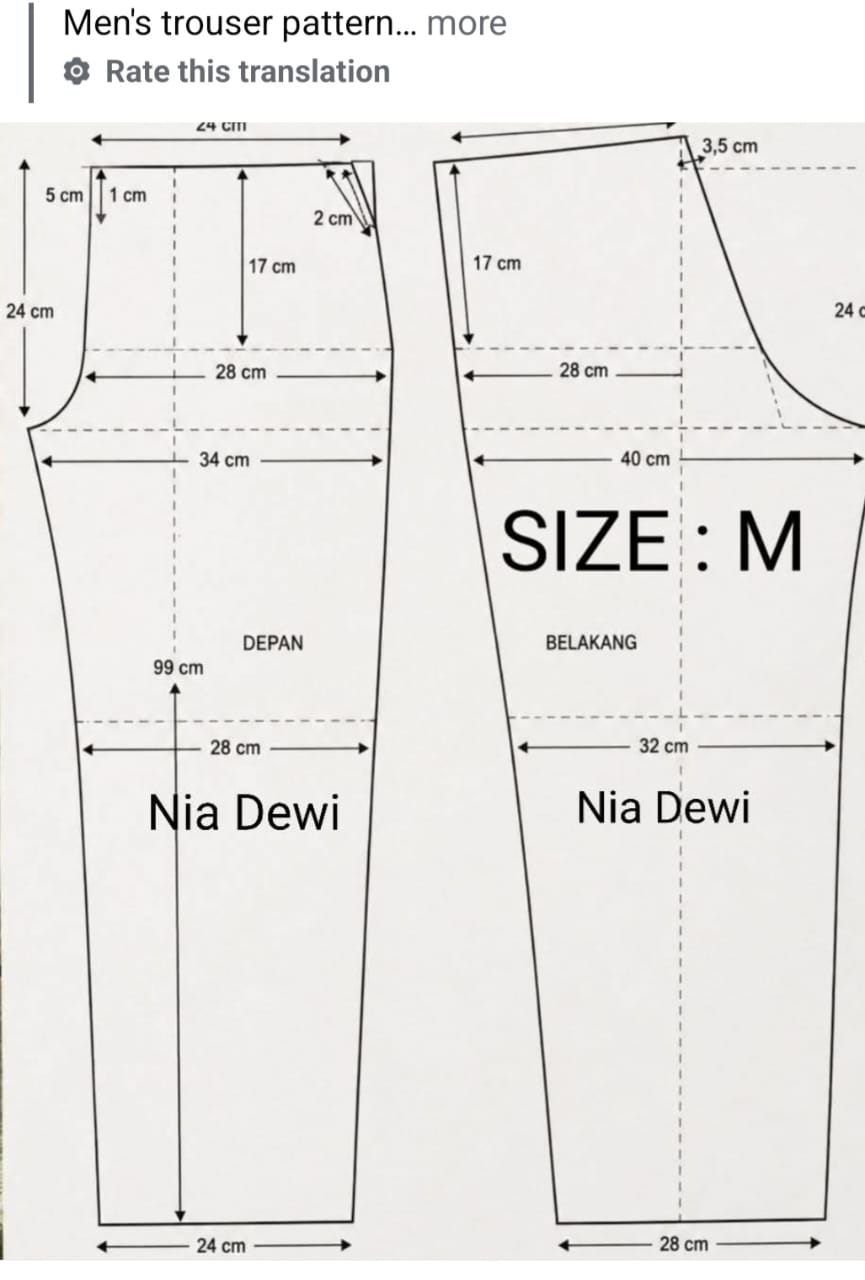 Trouser Inseam Drafting